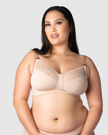 LUNAR ECLIPSE ALMOND NURSING BRA - WIREFREE