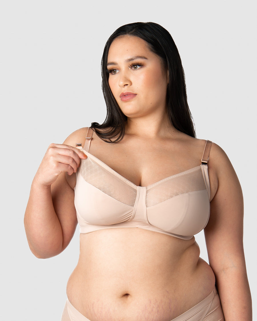 HOTMILK US LUNAR ECLIPSE NAKED MATERNITY BREASTFEEDING NURSING BRA - WIREFREE WITH MATCHING LUNAR ECLIPSE MATERNITY NAKED BRIEFS