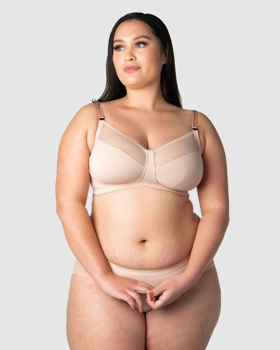 HOTMILK US LUNAR ECLIPSE NAKED MATERNITY BREASTFEEDING NURSING BRA - WIREFREE WITH MATCHING LUNAR ECLIPSE MATERNITY NAKED BRIEFS