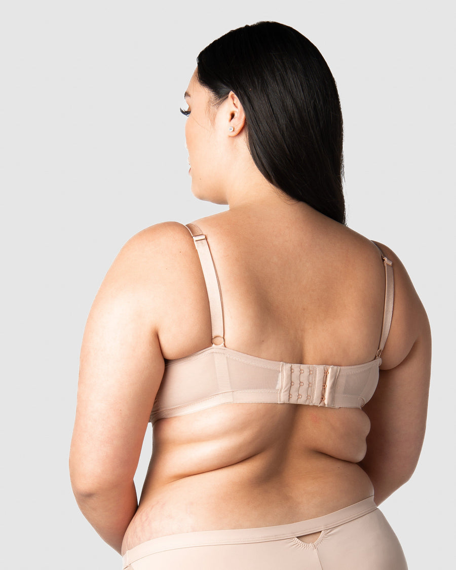 HOTMILK US LUNAR ECLIPSE PLUNGE CONTOUR NAKED MATERNITY NURSING BRA - FLEXI UNDERWIRE MATCHED WITH LUNAR MATERNITY BIKINI NAKED