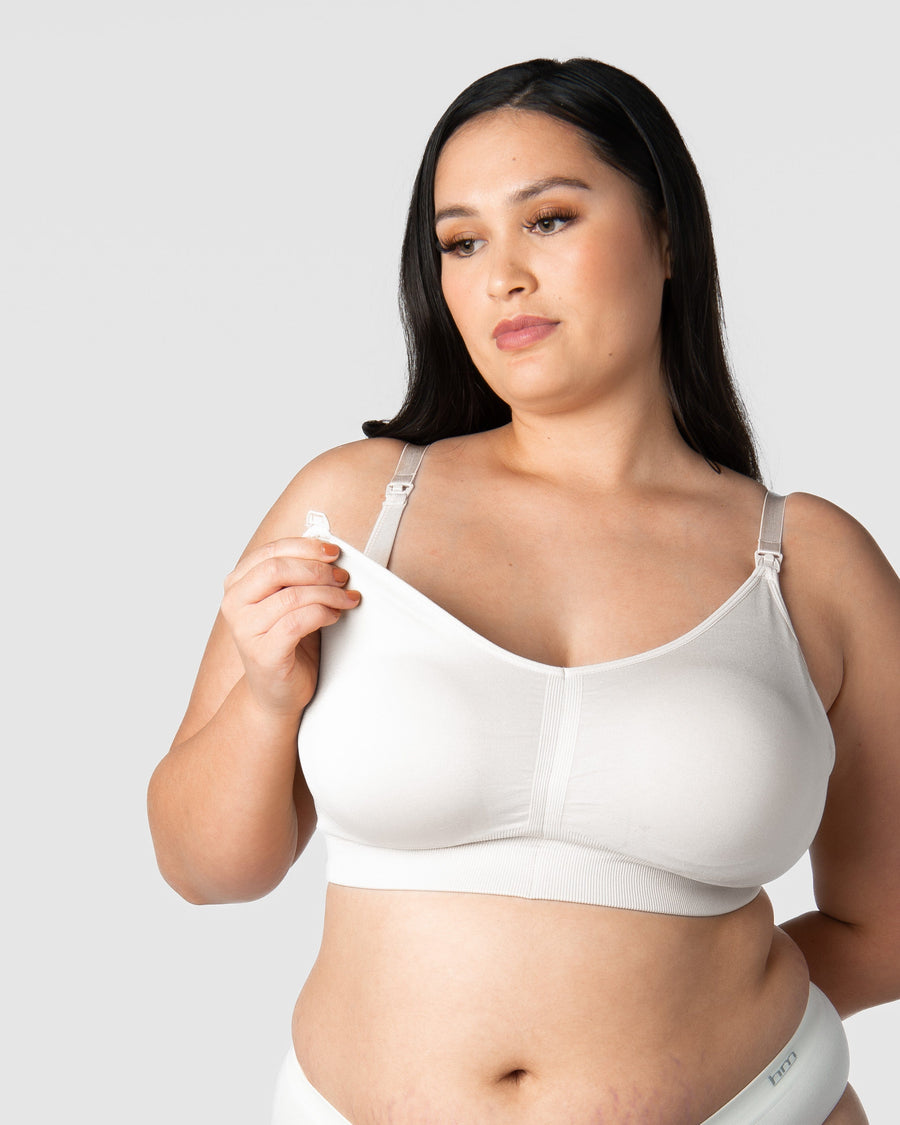HOTMILK US MY NECESSITY NURSING MATERNITY BREASTFEEDING WHITE MULTIFIT FULL CUP - WIREFREE