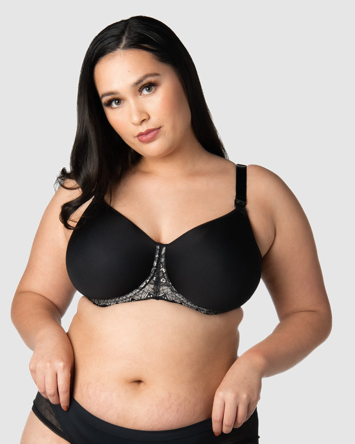 OBSESSION BLACK CONTOUR NURSING BRA - FLEXI UNDERWIRE