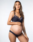 HOTMILK SHOW OFF SHADOW NURSING PREGNANCY BREASTFEEDING BRA - WIREFREE WITH MATCHING BRIEF