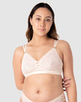 HOTMILK US TRUE LUXE CAMEO MULTI-FIT NURSING MATERNITY BRA - WIREFREE MATCHED WITH TRUE LUXE MATERNITY CAMEO BIKINI BRIEF