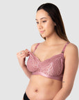 US HOTMILK WARRIOR SOFT CUP ANTIQUE ROSE NURSING MATERNITY BRA - WIREFREE