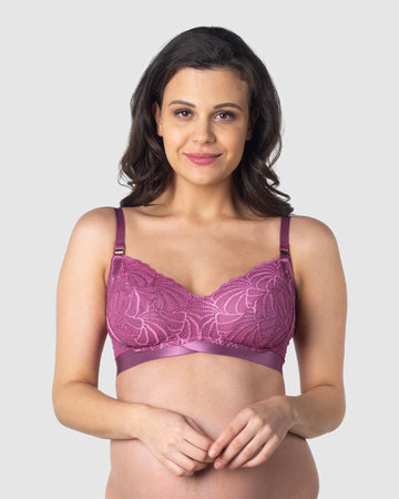 HOTMILK US WARRIOR SOFT CUP MAGENTA HAZE MULTIFIT NURSING MATERNITY BRA - WIREFREE