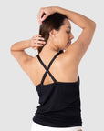Tatiana Reveals Hotmilk's Latest Embrace Leakproof Cami with optional racer back converse: A Rear View of This Innovative Design Crafted from Sustainable Bamboo Yarn. Seamlessly Combining Practicality, Style, and Comfort, It Emerges as the Ultimate Choice for Nursing and Breastfeeding Needs