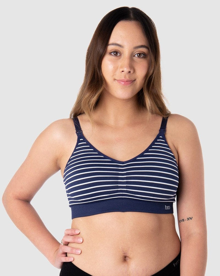 HOTMILK US MATERNITY AND NURSING MY NECESSITY NAVY STRIPE MULTIFIT REGULAR - WIREFREE