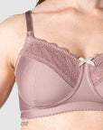 HOTMILK US SHOW OFF MOCHA NURSING MATERNITY BRA - WIREFREE MATCHED WITH SHOW OFF MOCHA BIKINI BRIEF