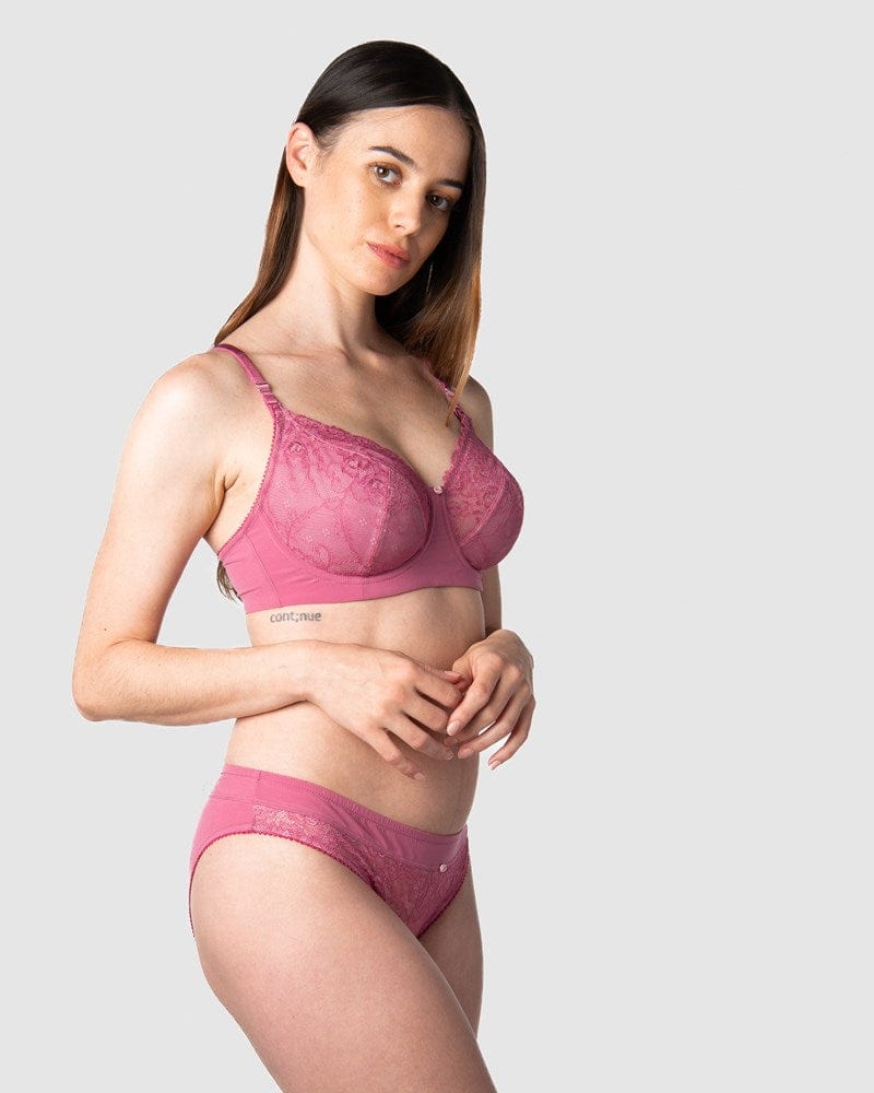 HOTMILK US TEMPTATION ROSE NURSING MATERNITY BRA - FLEXI UNDERWIRE MATCHED WITTH TEMPTATION ROSE MATERNITY BIKINI BRIEFS 