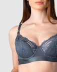 HOTMILK US WARRIOR DEMI SLATE NURSING MATERNITY BRA - FLEXI UNDERWIRE