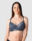 HOTMILK US WARRIOR DEMI SLATE NURSING MATERNITY BRA - FLEXI UNDERWIRE