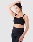 HOTMILK US ZEN SPORTS MATERNITY AND NURSING BRA BLACK - WIREFREE