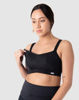 HOTMILK US ZEN SPORTS MATERNITY AND NURSING BRA BLACK - WIREFREE