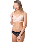 HOTMILK ENLIGHTEN CAMEO PREGNANCY NURSING BREASTFEEDING- FLEXI UNDERWIRE MATCHED WITH THE TEMPTATION BLACK BIKINI BRIEF