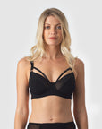 PROVOCATEUR NON PADDED BLACK NURSING BRA - FLEXI UNDERWIRE